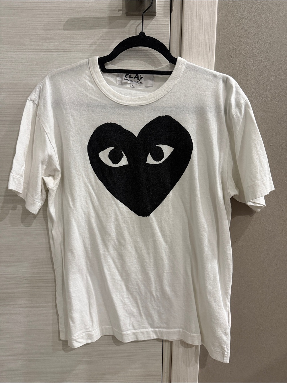 Comme des Garçons PLAY White Tee with Black Heart Logo